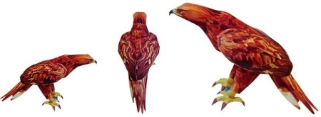 Papercraft imprimible y armable de un Águila Real / Golden Eagle. Manualidades a Raudales.